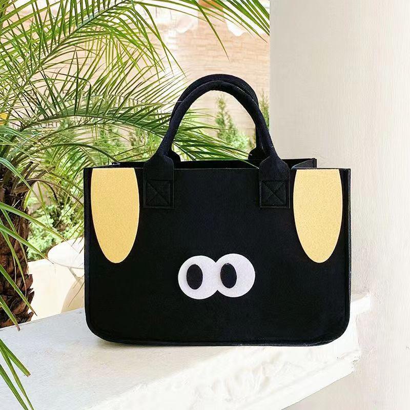 Túi Nỉ Sức Chứa Lớn Hình Đôi Mắt Dễ Thương