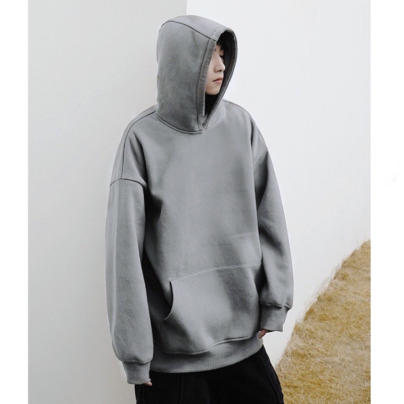 Áo hoodie nam nữ trơn nỉ giữ ấm tốt 3 màu form unisex
