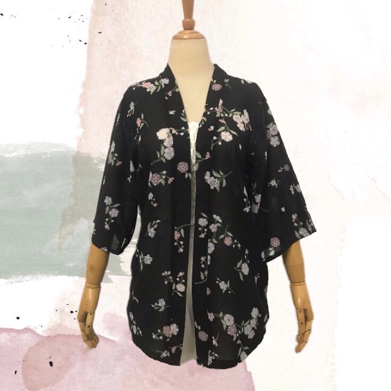 Áo kimono voan hoa new