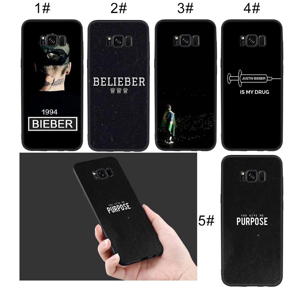Ốp điện thoại in hình Justin Bieber cho Samsung Galaxy S9 S8 Plus S7 S6 Note 8 9