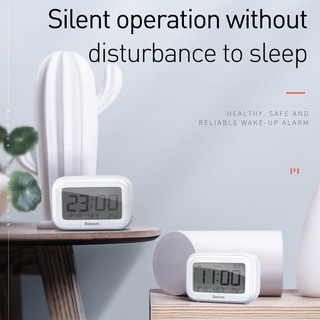 Đồng hồ để bàn baseus subai đo nhiệt độ - báo thức chính hãng