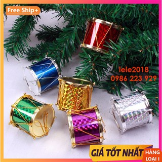 Bộ 6 chiếc trống xinh xắn treo cây thông Noel trang trí giáng sinh