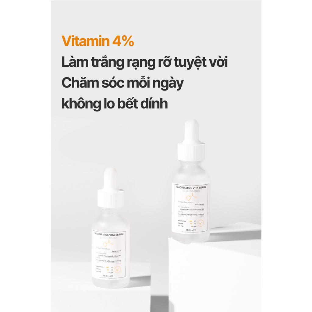 Bộ đôi Serum Retinol &amp; Niacinamide Dưỡng Trắng Da Chống Lão Hóa Cao Cấp BERGAMO
