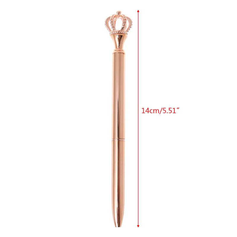 Bút Bi Hình Vương Miện Đính Pha Lê Lấp Lánh Dành Cho Học Sinh