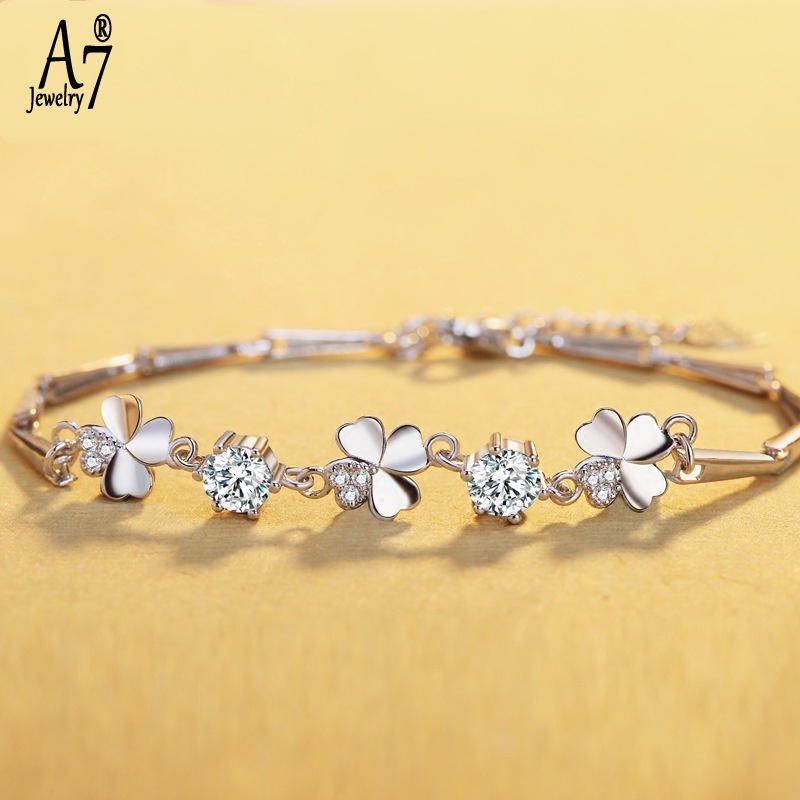 Vòng tay mạ bạc 925 thiết kế xinh xắn thời trang cho nữ