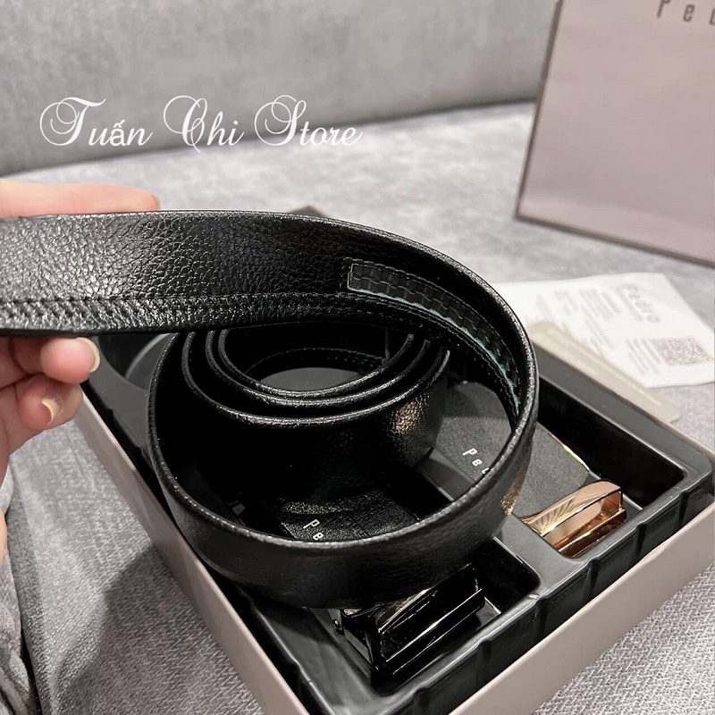 ⚡𝐅𝐔𝐋𝐋𝐁𝐎𝐗+ 𝐓𝐔́𝐈⚡ Set thắt lưng da nam Pedroo sang trọng và lịch sự - Thắt lưng nam 2 mặt thay đổi phong cách mỗi ngày
