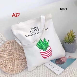 Túi vải tote que kem ( HĐ)