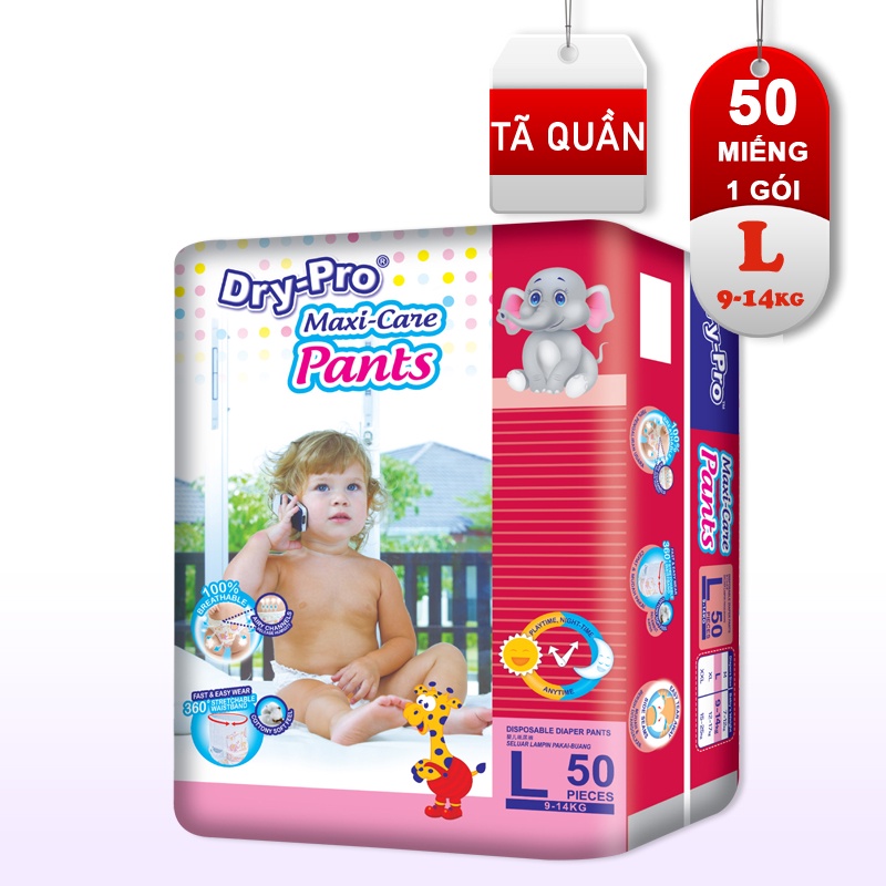 TÃ QUẦN GÓI LỚN DRY-PRO siêu thấm hút nhập khẩu MALAYSIA