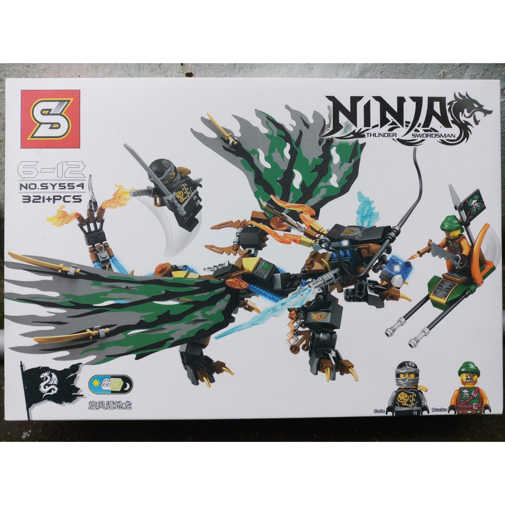 Đồ chơi lắp ráp SY554 Ninjago Non lego Xếp Mô Hình Rồng Đất Ninja Minifigures Cole Season Phần 6