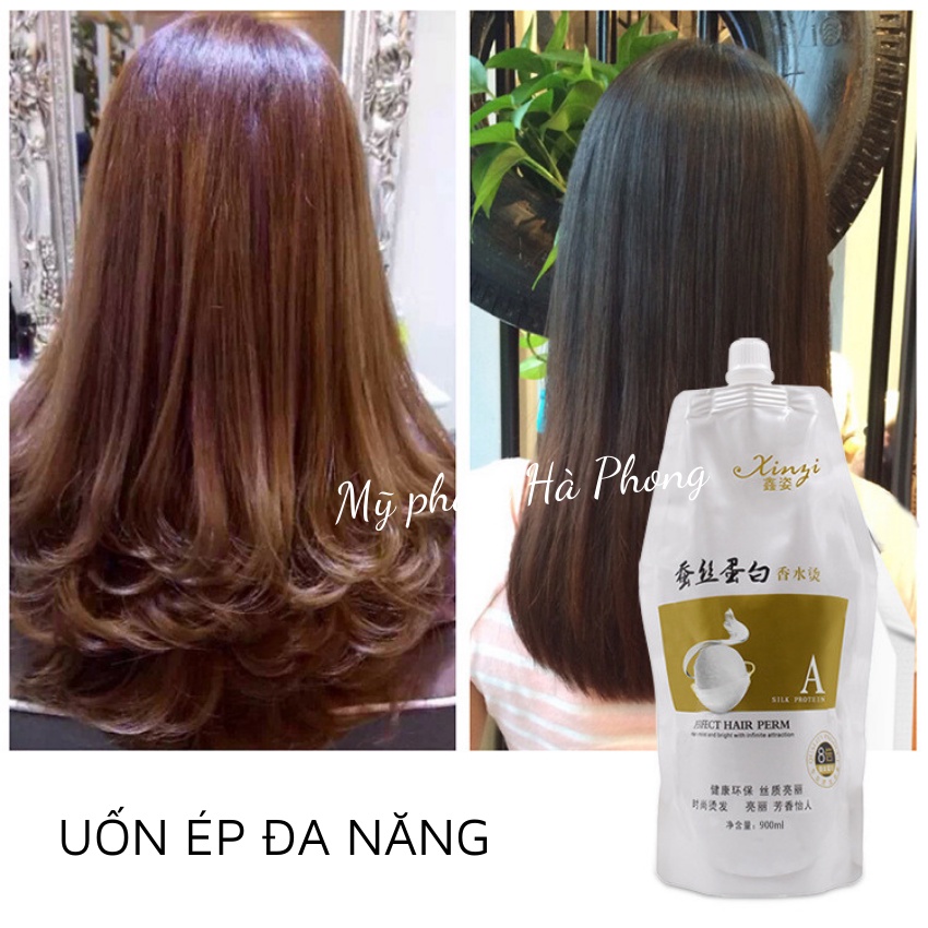 Thuốc Uốn Tóc Collagen HDV6 Thuốc Ép Tóc HDV6 Đa Năng Mềm Hóa Truyền Thống Cặp 1000ml