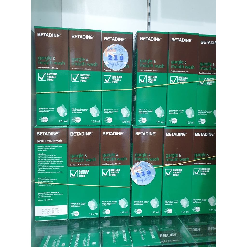 Nước Súc Họng Betadine Gargle and Mouthwash 125ml