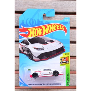 Xe mô hình tỉ lệ 1:64 Hot Wheels Lambor Huracan Huracán LP 620-2 Super Trofeo ( màu trắng )