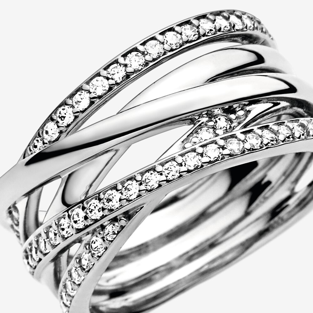 Nhẫn CDE Sparkling &amp; Polished Lines Ring CDE8062