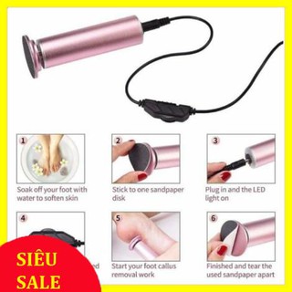Máy chà gót chân tặng kèm 60 miếng chà