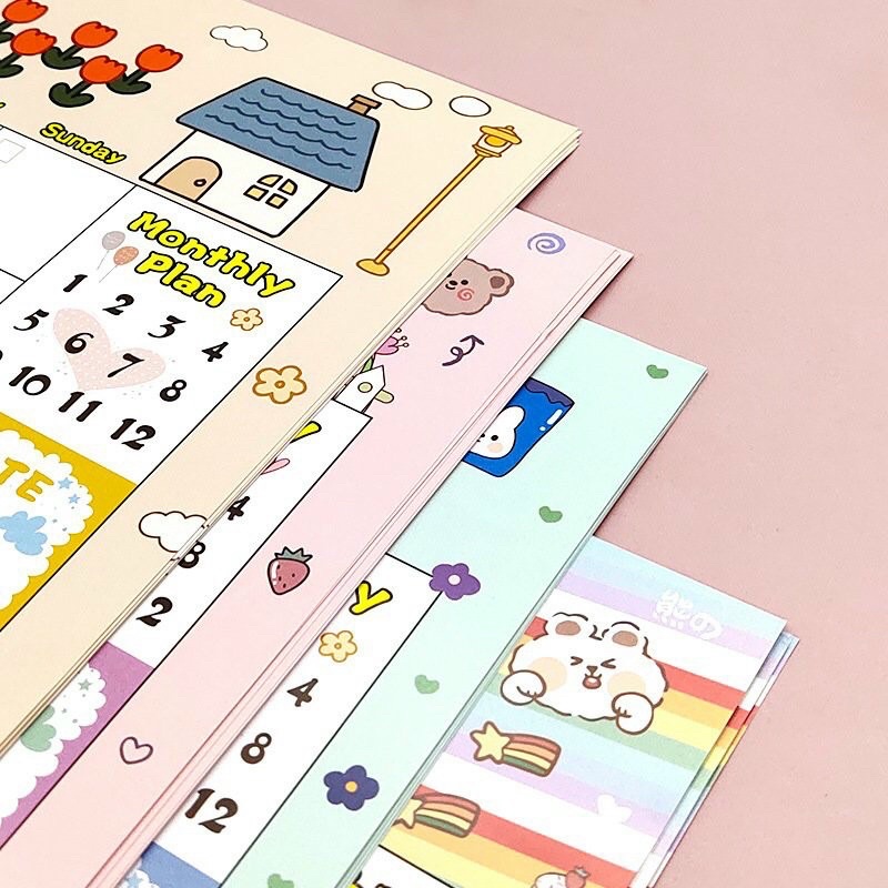 Thời Khoá Biểu Cute, Dễ Thương, Bảng Lên Kế Hoạch Lịch Trình