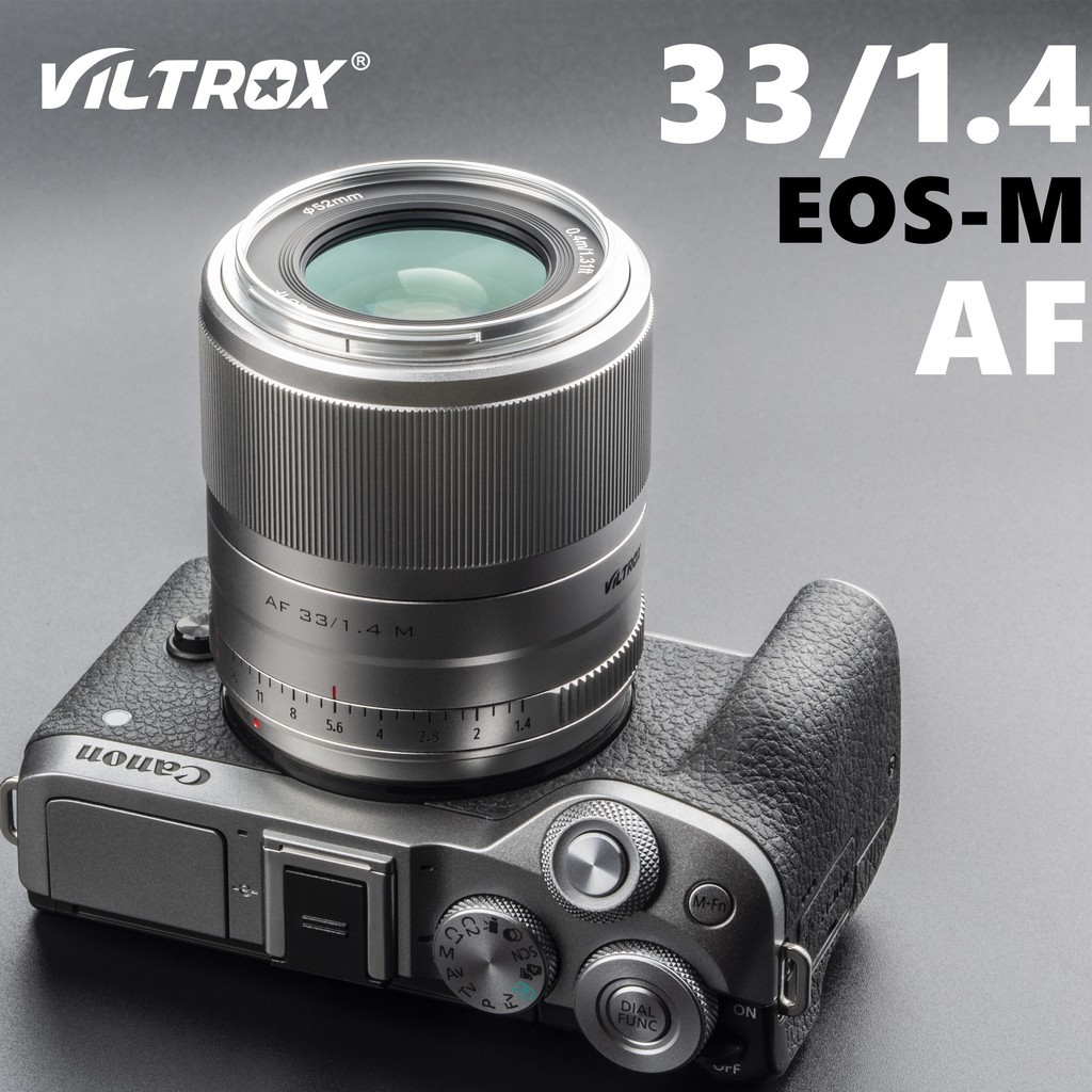 (CÓ SẴN) Ống Kính Viltrox AF 33mm F1.4 STM For Canon EOS M : M3, M5, M6, M10, M100, M200, M50, M50 Mark ii , M6 Mark ii