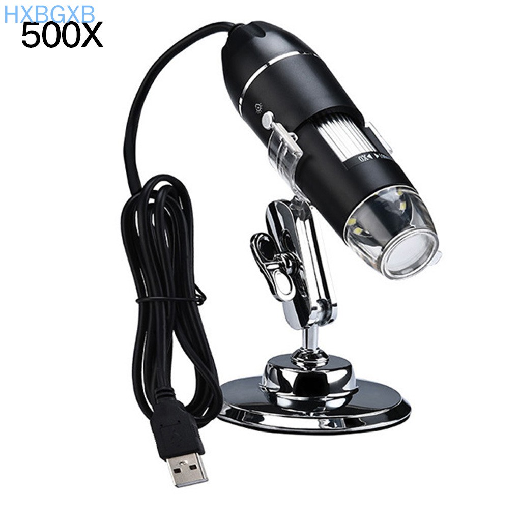 Kính Hiển Vi Điện Tử Phóng Đại 500 Lần Có 8 Đèn LED Cổng USB