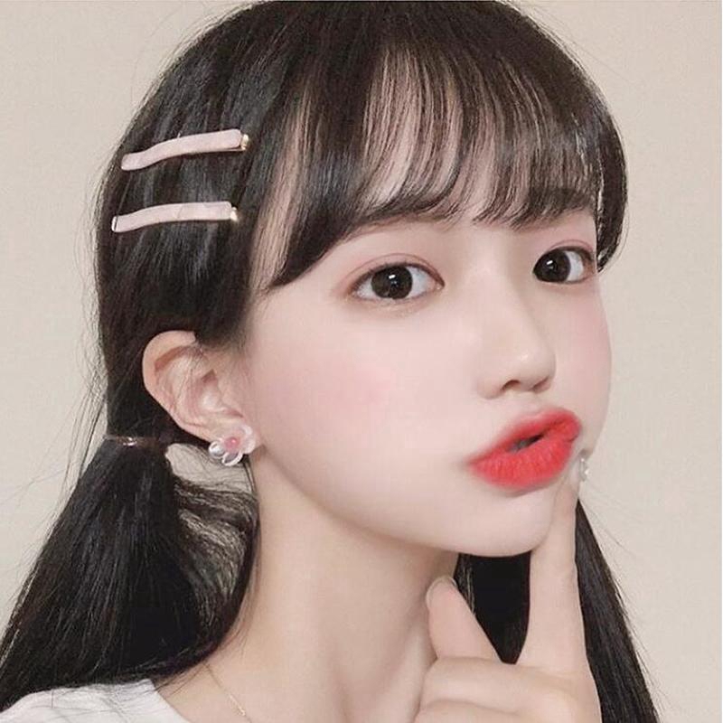 Papaya Tóc Mái Giả Kẹp Nối Dài Bằng Sợi Tổng Hợp Phía Trước Màu Nâu Blonde Phong Cách Hàn Quốc Cho Nữ