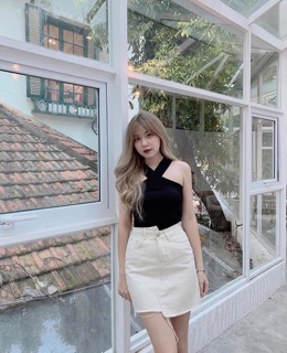 ÁO LEN TĂM CỔ YẾM MS80193