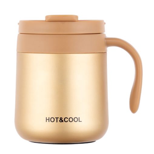 [Có sẵn] Cốc Giữ Nhiệt HOT&amp;COOL Sang Xịn Có Tay Cầm, Chất Liệu Inox Cao Cấp Dung Tích Lớn 350ml/500ml
