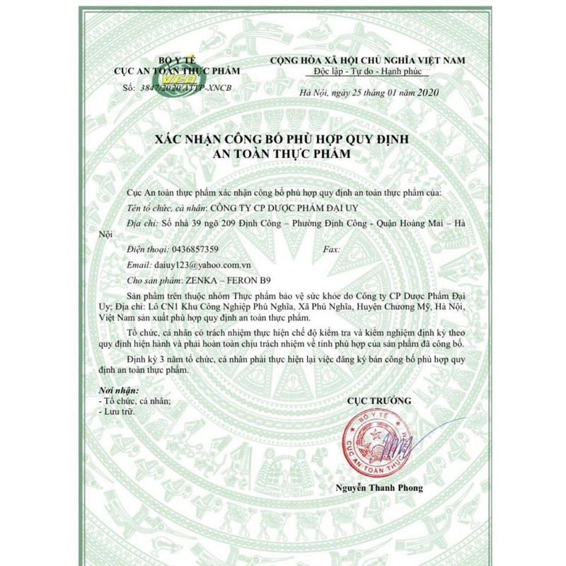 Siro BỔ MÁU ZENKA- FERON hộp 20 ống - Cung cấp Sắt, Acid Folic, Vitamin B12