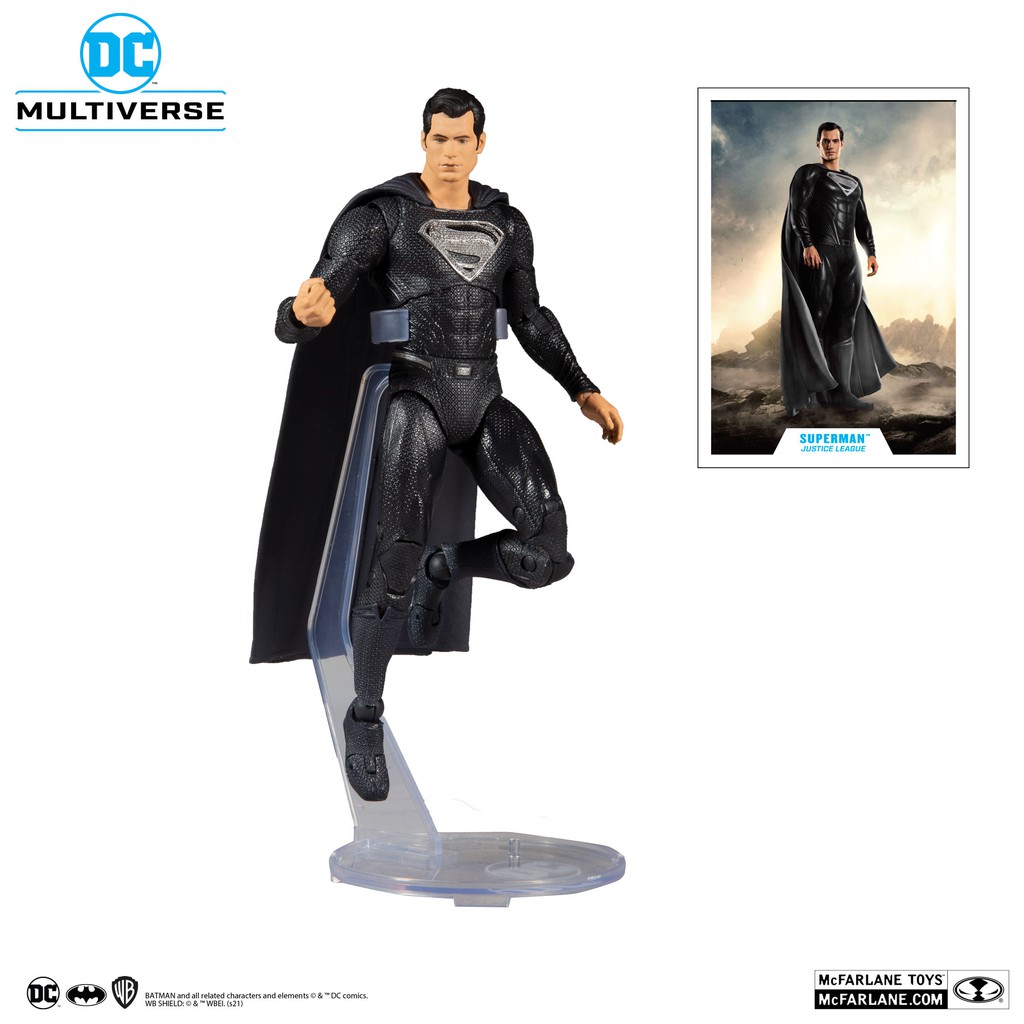 Mô hình McFarlane 🦇 DC Multiverse 7-inch 🦇 Justice League Superman - Black Suit