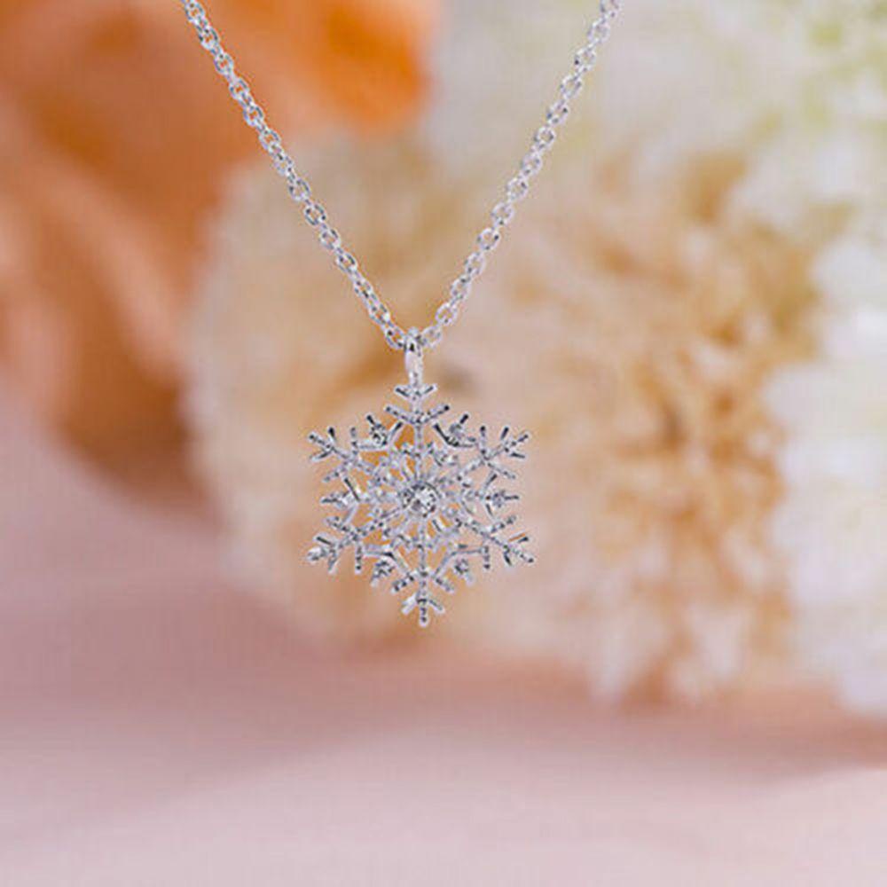 NIUYOU Vòng cổ Bạc Đính Đá Pha Lê Nhân Tạo Thời Trang