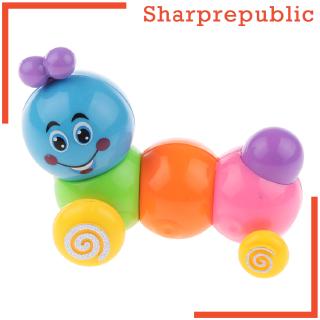 [SHARPREPUBLIC] Coloful Mechanical Caterpillar Clockwork Wind Up Toy for Kids Cognitive Toy