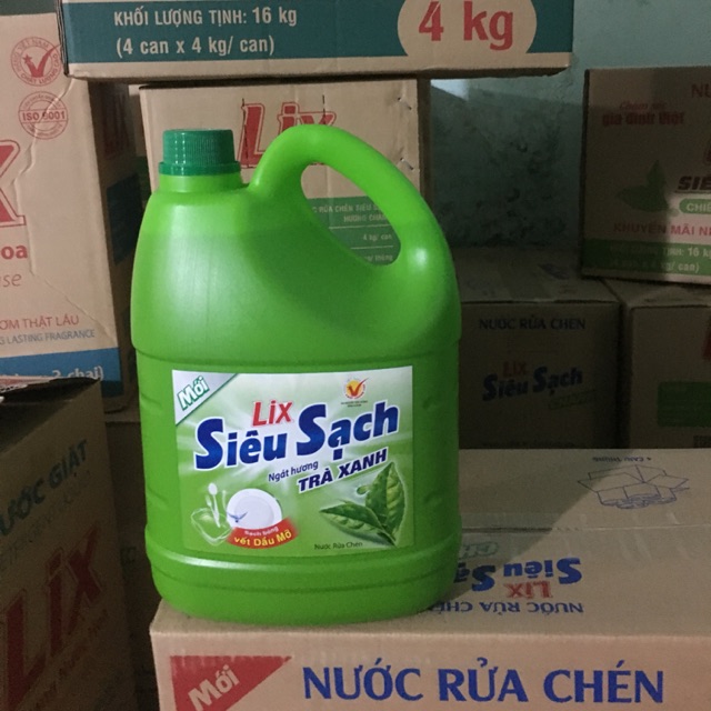 Nước rửa chén siêu sach trà 4kg