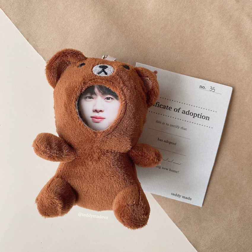 [BTS] Jin Little Teddy - Gấu bông in ảnh size nhỏ hình Jin BTS