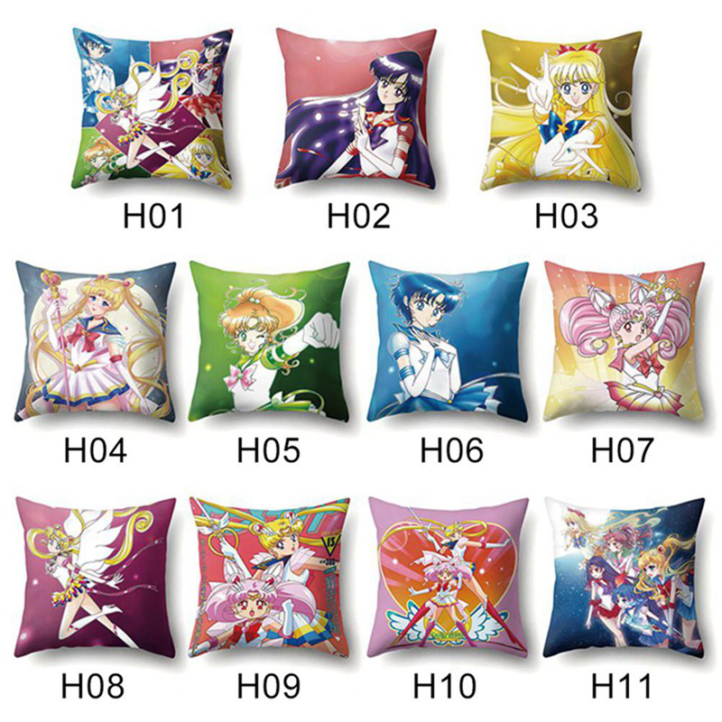 Vỏ Gối In Hình Thủy Thủ Mặt Trăng Đáng Yêu