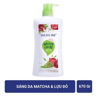 Sữa Tắm Hazeline 670ml Matcha & Lựu Đỏ (Xanh)
