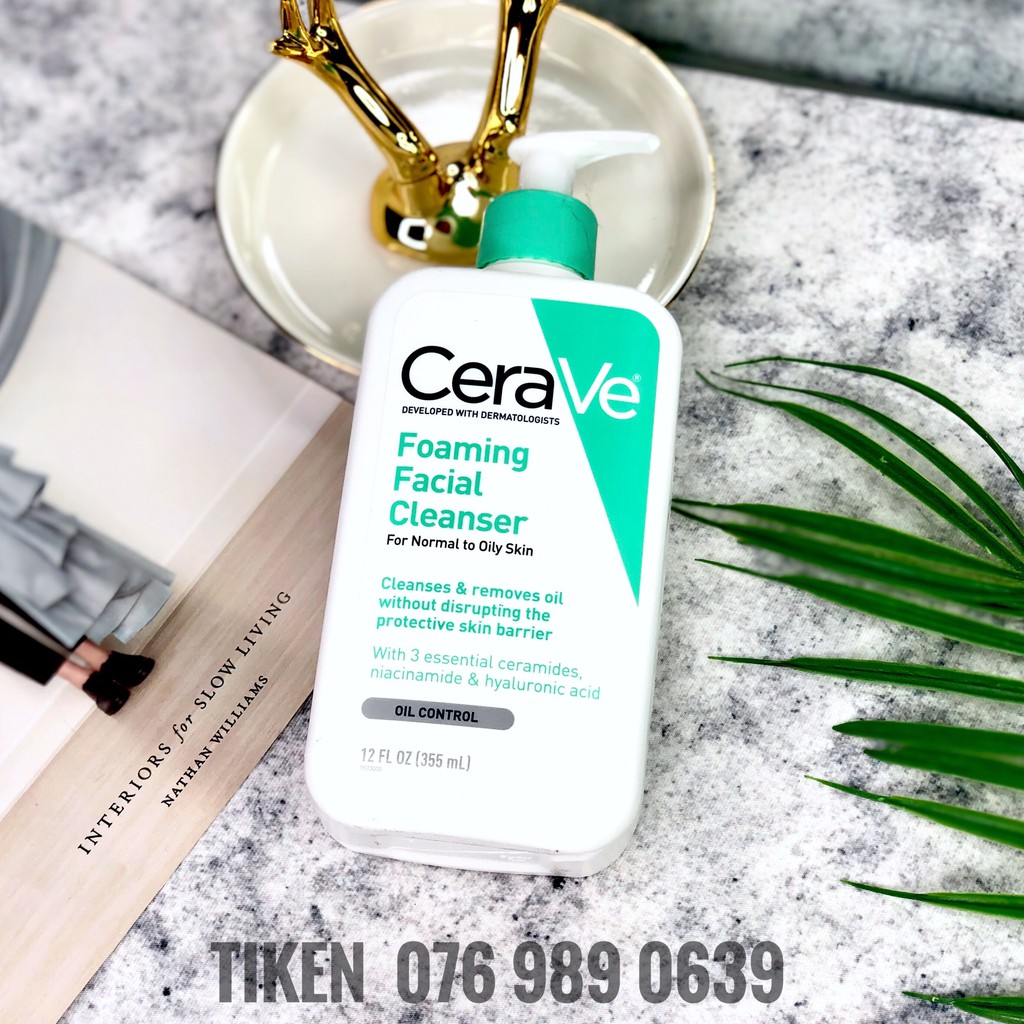 Sữa rửa mặt CeraVe Foaming Facial Cleanser- Dành Cho Da Thường &amp; Da Dầu