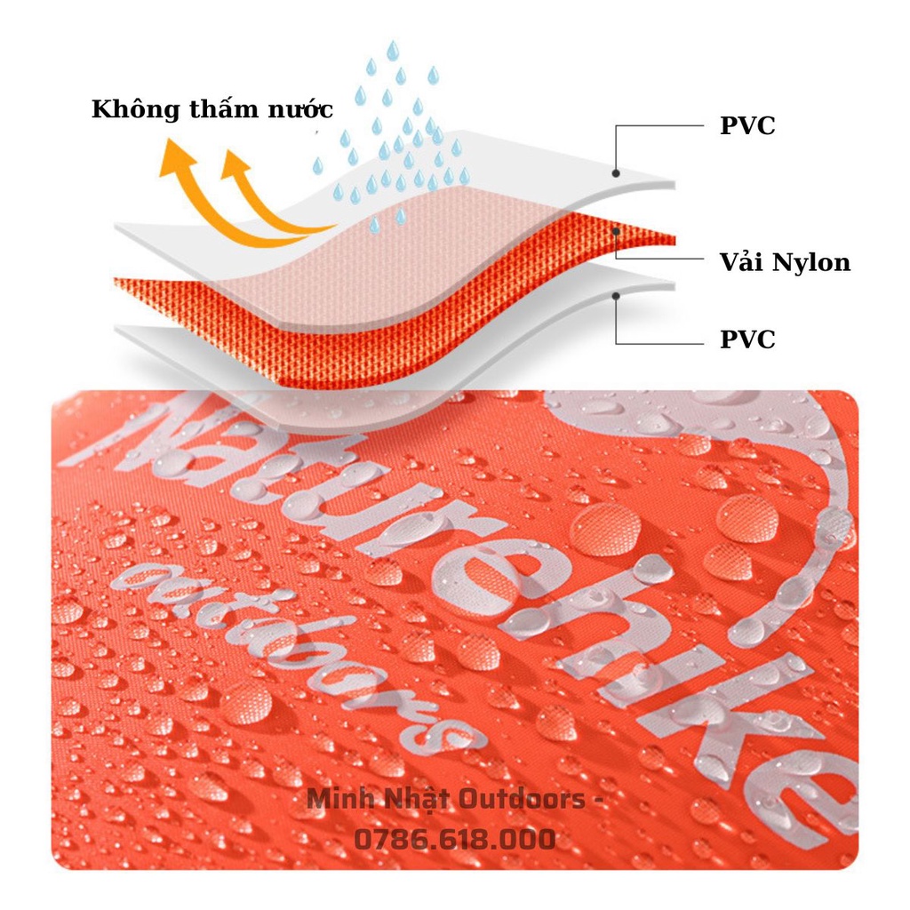 Phao bơi Naturehike 28 lít kết hợp túi khô chống thấm NH17S001G rộng rãi với các khoang chứa khí riêng an toàn khi bơi