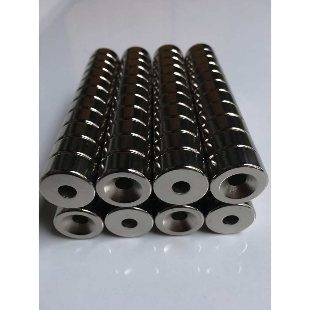 Nam Châm Hít Bi Siêu Mạnh - Nam Châm Gắn Bi Ná Cao Su Ø20x10mm Lỗ M6