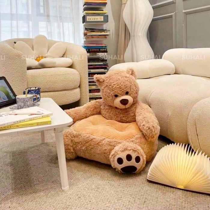 Ghế bệt Gấu Teddy SUHALI đệm ngồi ấm áp, mềm mại decor trang trí phòng