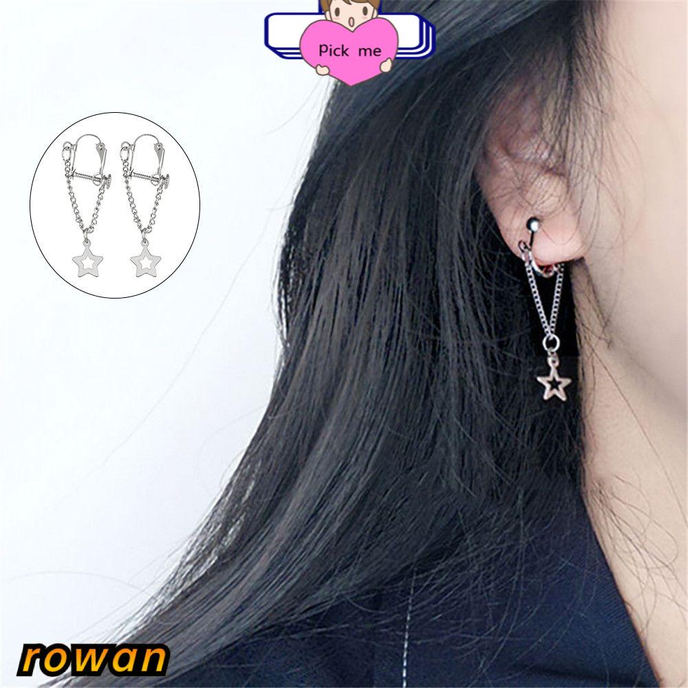 Bông Tai Dạng Kẹp Không Xỏ Hình Ngôi Sao Phong Cách Đường Phố Cá Tính Cho Nữ