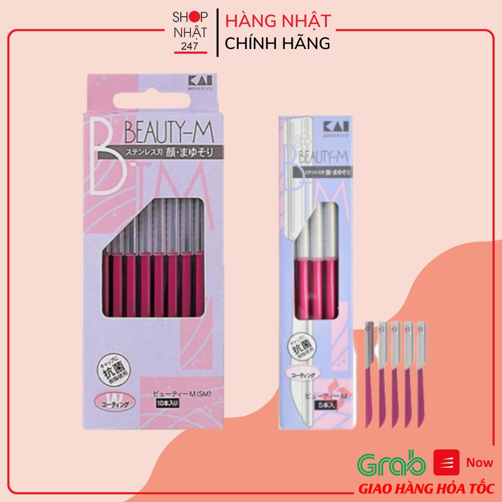 [Hỏa Tốc HN] Set 5 set 10 dao cạo lông mày KAI cho nữ nội địa Nhật Bản