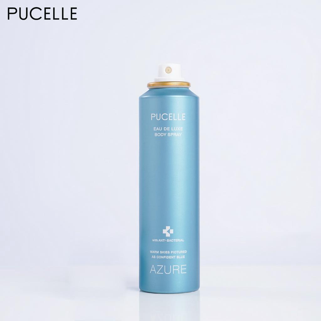 Nước hoa nữ tươi mát PUCELLE Eau De Luxe Body Spray Azure 150ml hương Trái Cây và Hoa Cỏ