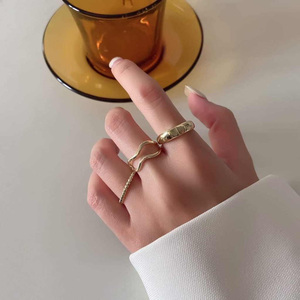 Set nhẫn 3 chiếc hàn quốc