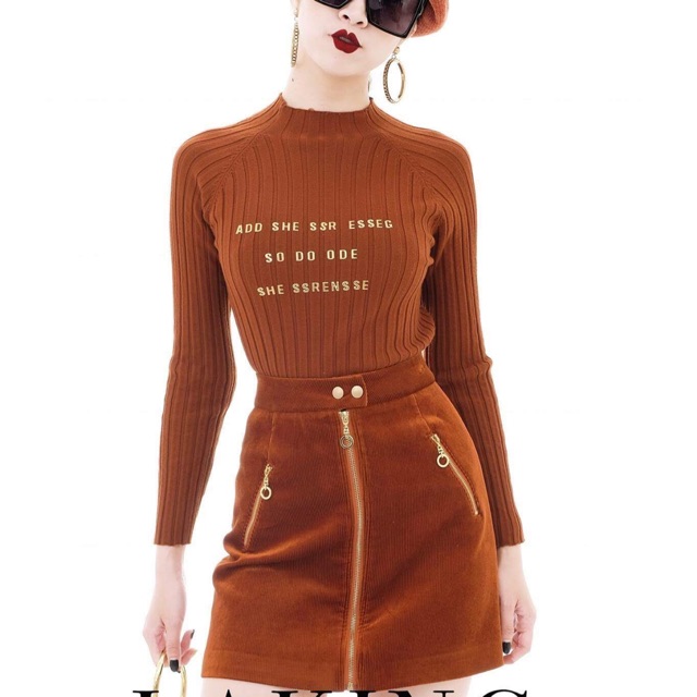 Chân váy laking house khoá kéo trước ...............................................................