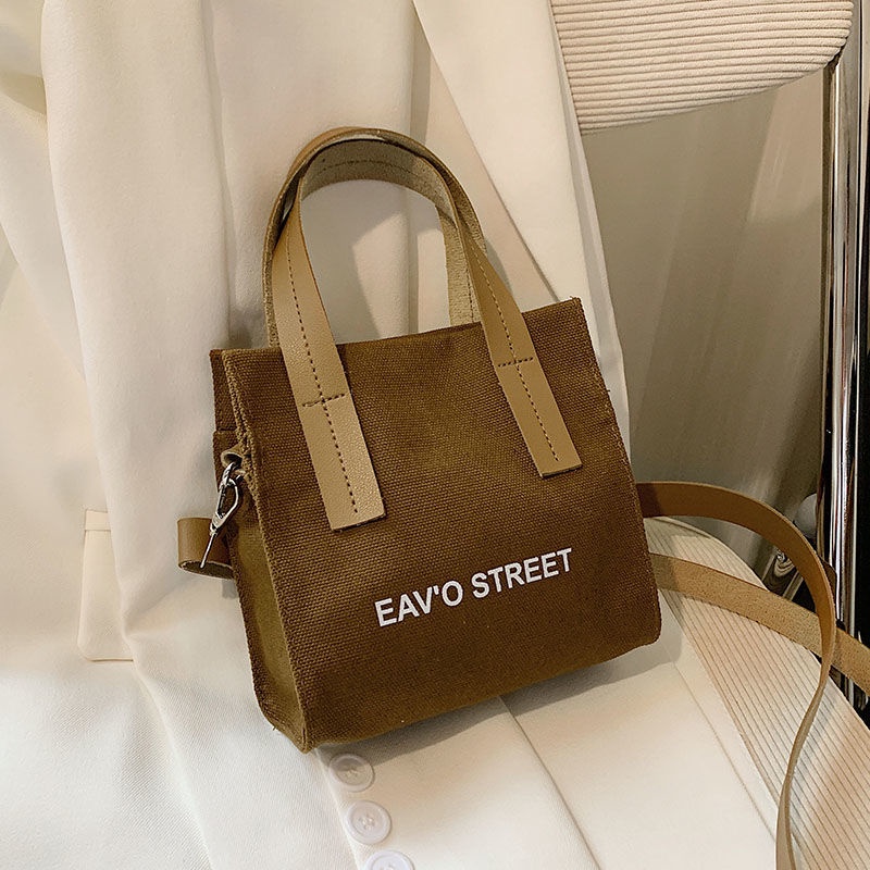 Túi Xách Canvas Màu Sắc Đơn Giản Thời Trang 2022 Cho Nữ