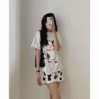 Set bộ in chú bò nghe nhạc đáng yêu - sbb_6003