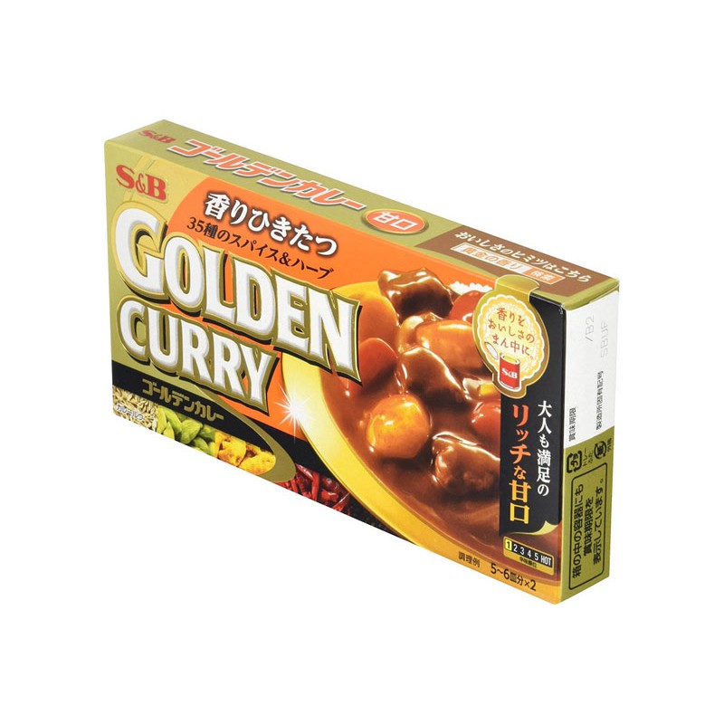 Viên nấu cà ri Golden Curry Vị ngọt 198g 10~12 phần ăn - Hachi Hachi Japan Shop