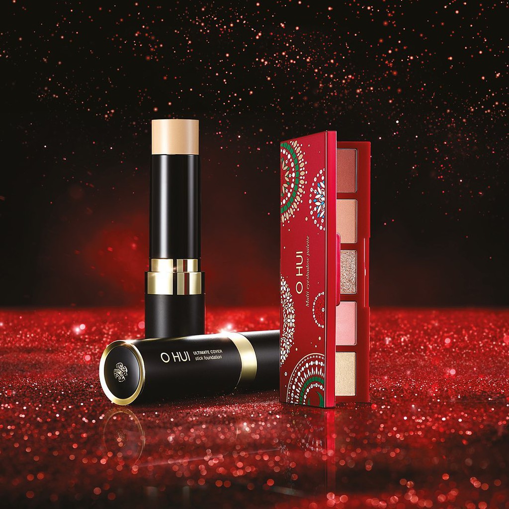 Bộ Kem nền dạng thỏi siêu che phủ kiểm soát nhờn OHUI Ultimate Cover Stick Foudation và Bảng phấn mắt 5 màu | BigBuy360 - bigbuy360.vn
