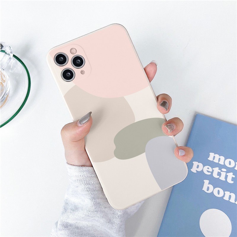 Ốp Lưng Iphone Hình Khối Viền Vuông TPU 7plus/8/8plus/x/xs/11/11pro/11promax/12/12pro/12promax/plus/promax