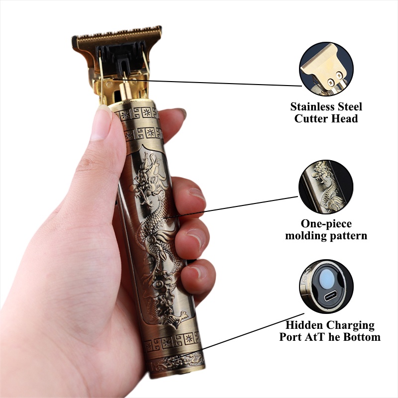 Máy Cắt Tóc Chuyên Nghiệp Máy Cắt Tóc điện T9 USB Có Thể Sạc Lại Máy Cắt Tóc Nam Máy Cắt Tóc Cắt Râu C0025A