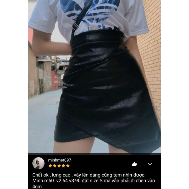 (SẴN) Chân váy da PU dáng chữ A lệch tà BETTER | BigBuy360 - bigbuy360.vn