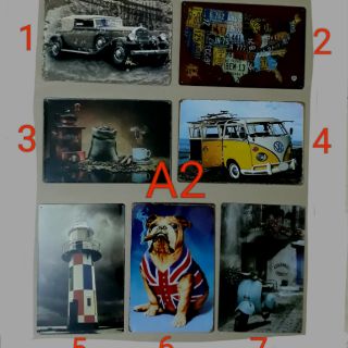 Bảng tranh thiếc vintage 20x30cm