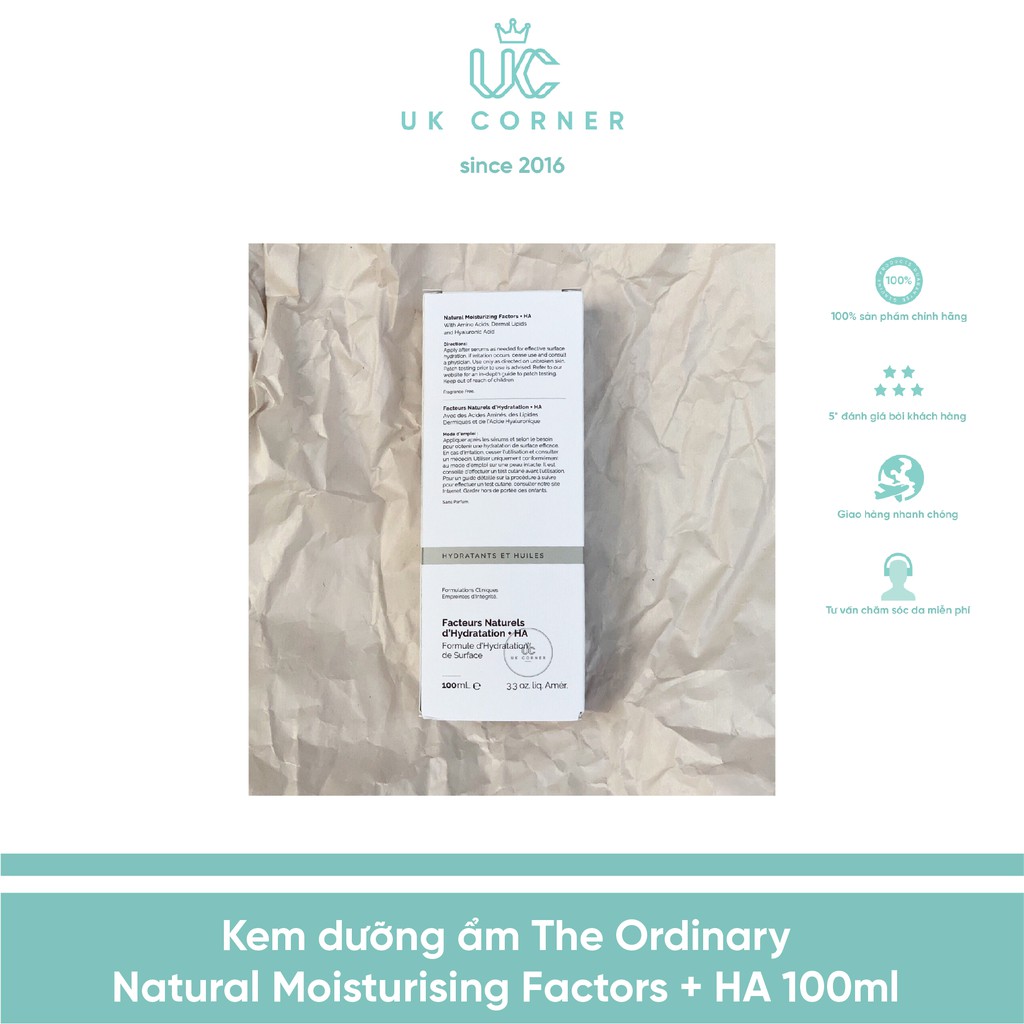 Kem dưỡng ẩm The Ordinary Natural Moisturising Factors + HA